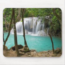 Waterfall in Tropical Forest Mousepad