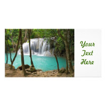Waterfall in Tropical Forest Photo Card