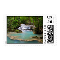 Waterfall in Tropical Forest Postage