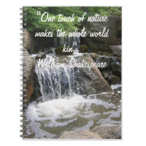 Waterfall Notebook With Nature Quote notebooks