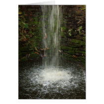 Waterfall Over Mossy Stones Greeting Cards