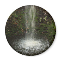 Waterfall Over Mossy Stones Fridge Magnets