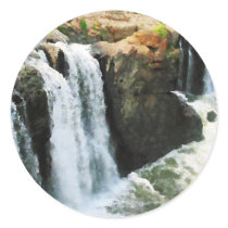 Waterfall Paterson NJ Round Stickers
