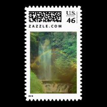 waterfall rainbow postage