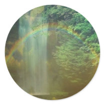 waterfall rainbow stickers by trendhuntress waterfall rainbow stickers