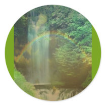 waterfall rainbow stickers by trendhuntress waterfall rainbow stickers