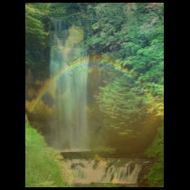 waterfall rainbow t-shirts