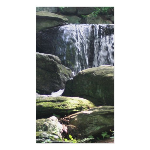 Waterfall Rocks Nature Photography Business Card (back side)