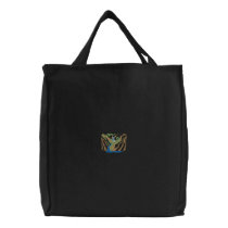 Waterfall Scene embroidered bags by ZazzleEmbroidery Waterfall Scene embroidered bags
