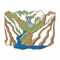 Waterfall Scene embroidered shirts by ZazzleEmbroidery Waterfall Scene embroidered shirts