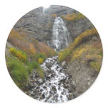 waterfall scenery round stickers