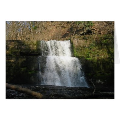 Waterfall, South Wales Greeting Cards by dsproson