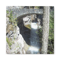 Waterfall under the bridge. magnets