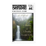 Waterfall Wedding Postage Stamps