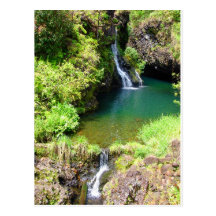 Waterfalls along the Road to Hana, Maui, Hawaii Post Cards