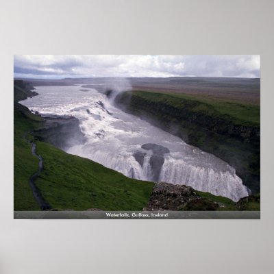 Waterfalls, Gulfoss, Iceland poster