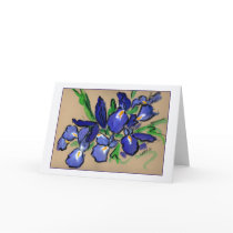 Waterfalls Iris Painting Greeting Card by donnabellas Waterfalls Iris Painting Greeting Card