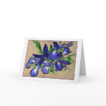 Waterfalls Iris Painting Greeting Card