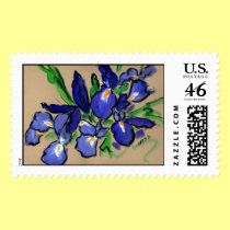 Waterfalls Iris Painting Stamp