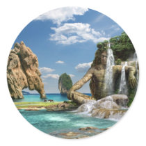 Waterfalls Ocean - Sticker