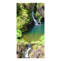 Waterfalls on the Road to Hana, Maui, Hawaii Personalized Photo Card