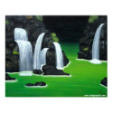 Waterfalls poster - green posters