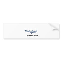 Waterford Pennsylvania City Classic Bumper Sticker