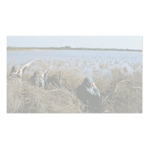 Waterfowl Hunt Business Card (back side)