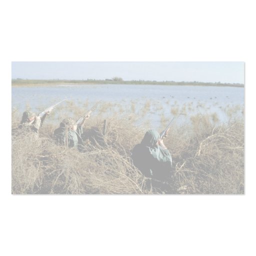 Waterfowl Hunting Business Card Template (back side)