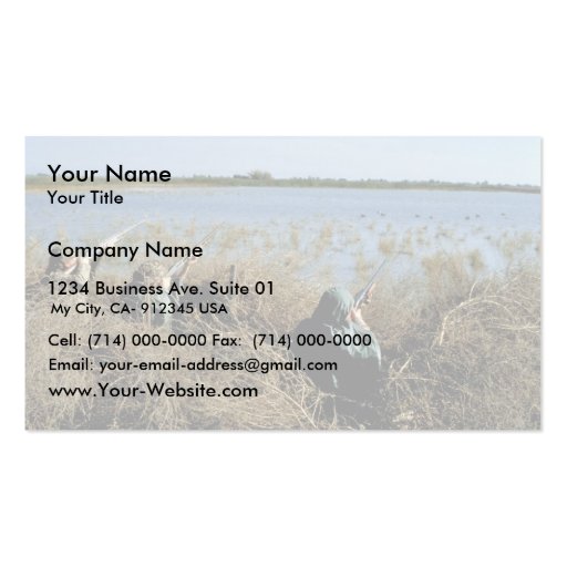 Waterfowl Hunting Business Card Template (front side)