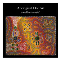 Waterhole Dreaming Dot Art posters