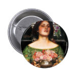 Waterhouse Gather Ye Rosebuds Button