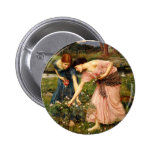 Waterhouse Gather Ye Rosebuds Button