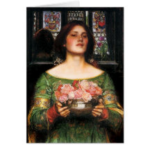 Waterhouse Gather Ye Rosebuds Note Card