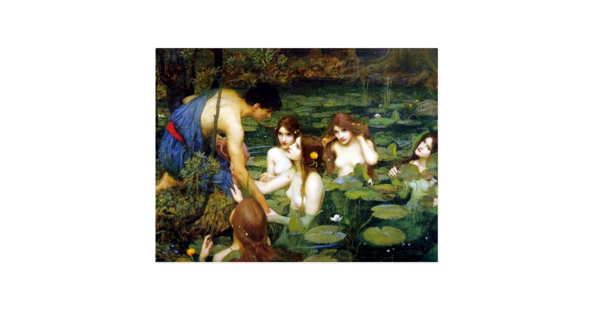 Waterhouse Hylas And The Nymphs Postcard Zazzle