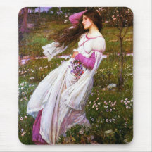 Waterhouse Windflowers Mouse Pad