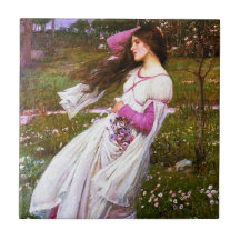 Waterhouse Windflowers Tile