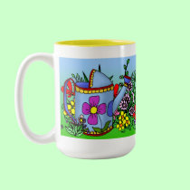 Watering Can in the Garden Mug
