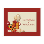 Watering Can Kitchen Utensils Recipe Cards Post Card