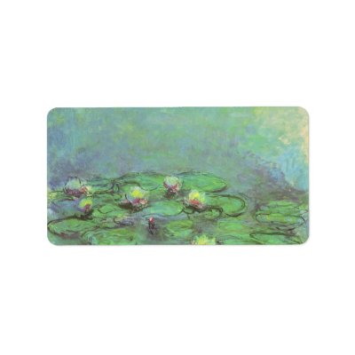 Waterlilies (1914) by Claude Monet Personalized Address Label