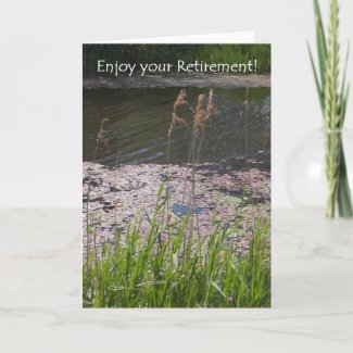 Waterlilies Retirement Card card