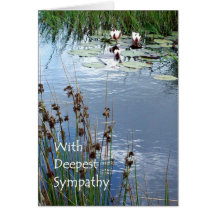 Waterlilies Sympathy Card