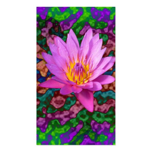 Waterlily Flower Business Card (front side)