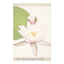 Waterlily Flowers Stationery