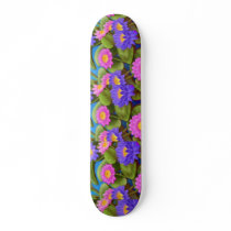 Waterlily Garden Skateboard by twopurringcats Waterlily Garden Skateboard
