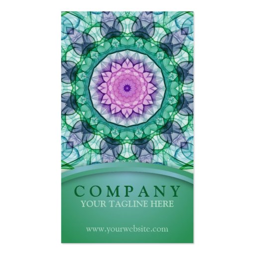 WaterLily Mandala Business Card (front side)
