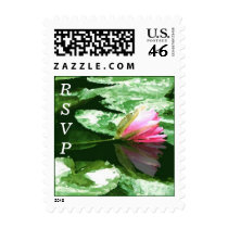 Waterlily Wedding RSVP stamps
