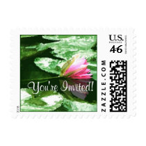 Waterlily Wedding Wedding postage stamps