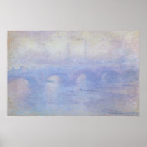 Waterloo Bridge, Effect of Mist by Claude Monet Poster