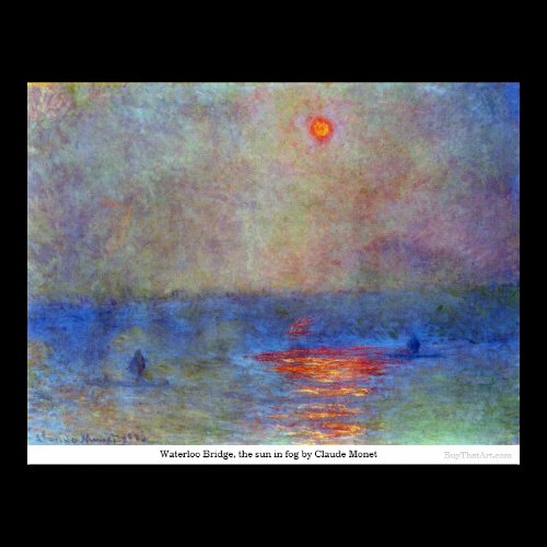Waterloo Bridge, the sun in fog by Claude Monet Posters